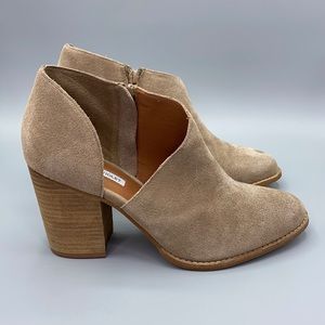 Chelsea & Violet Nicky Suede Side Cut Out Booties